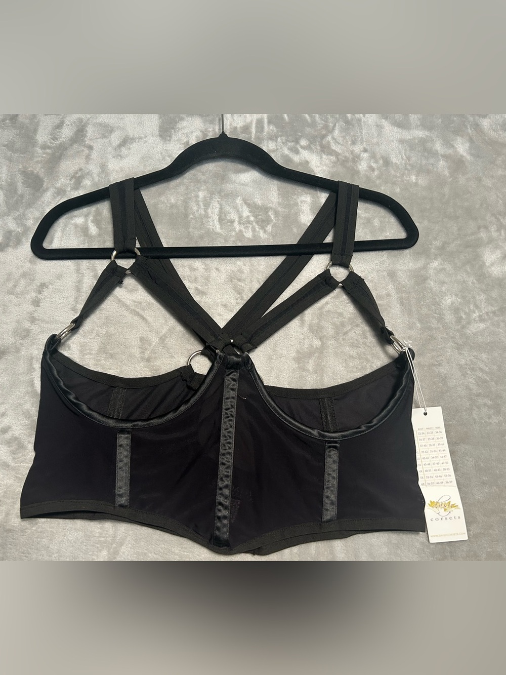 Daisy Corsets Cincher Caged Top Women’s XL Black Mesh